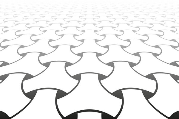 Абстрактный геометрический рисунок. Уменьшающий перспективу вид. Векторная иллюстрация.