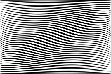 Soyut dalgalı çizgiler çizgili doku ve arkaplan. Vektör sanatı.