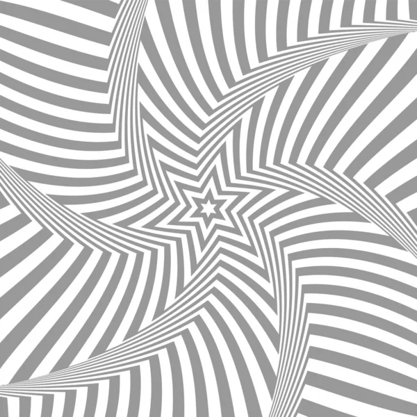 Abstract Star Pattern Art Design Twisting Movement Illusion Vector Illustration — Stock Vector
