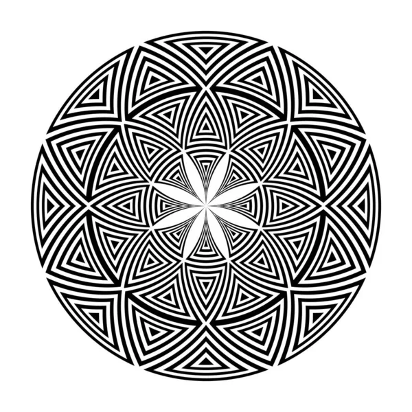 Abstraktes Geometrisches Muster Kreisform Dekoratives Gestaltungselement Vektorkunst — Stockvektor