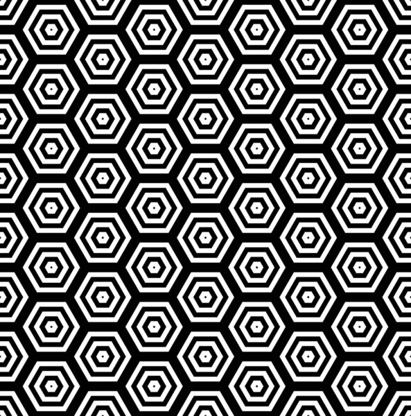 Seamless Hexagons Pattern Geometric Texture Vector Art — Stock Vector