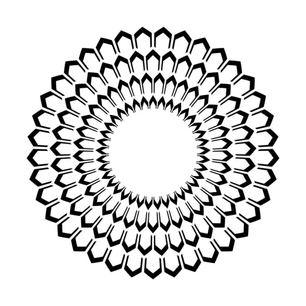 Soyut Dekoratif Geometrik Desen Daire Şeklinde Tasarım Elemanı Olarak Vektör — Stok Vektör