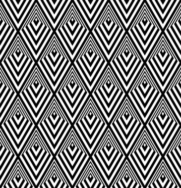 Kusursuz elmas deseni ve üç boyutlu yanılsama geometrik dokusu. Vektör sanatı.