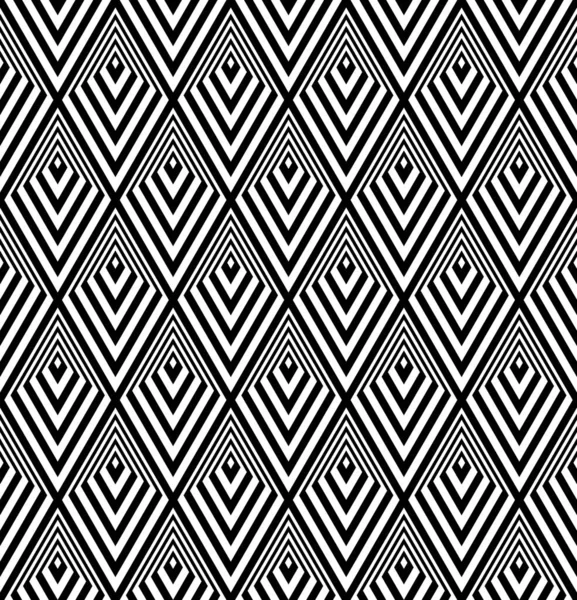 Seamless Diamonds Pattern Illusion Geometric Texture Vector Art — Stock Vector