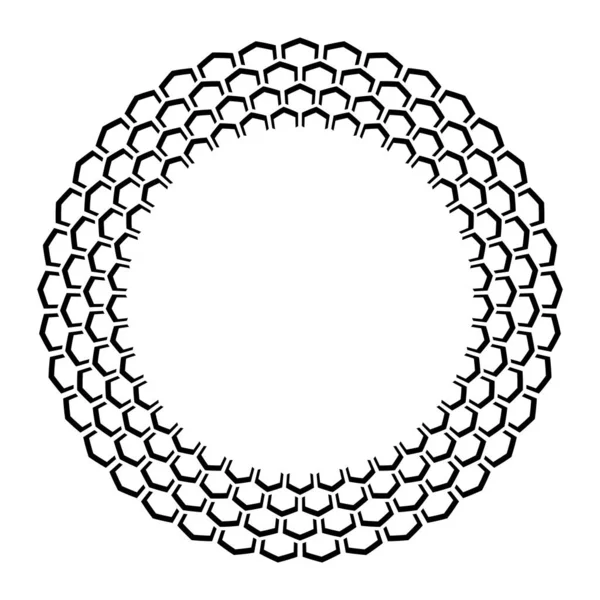 Soyut Dekoratif Geometrik Desen Daire Şeklinde Tasarım Elemanı Olarak Vektör — Stok Vektör