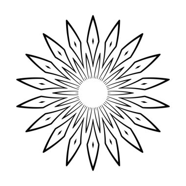 Soyut dekoratif geometrik daire tasarım elemanı. Vektör sanatı.