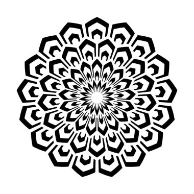 Soyut dekoratif geometrik daire deseni. Vektör sanatı.