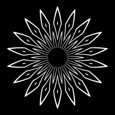 Soyut dekoratif geometrik daire tasarım elemanı. Vektör sanatı.