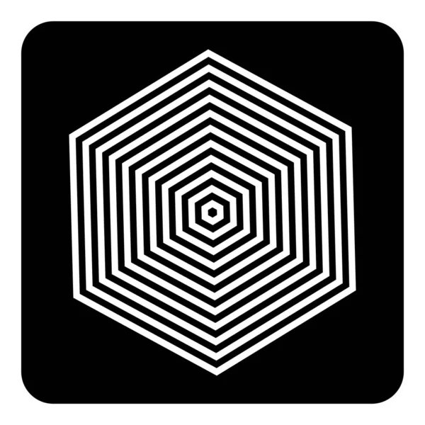 Abstract Geometric Icon Hexagon Shape Design Element Vector Art — Stock Vector