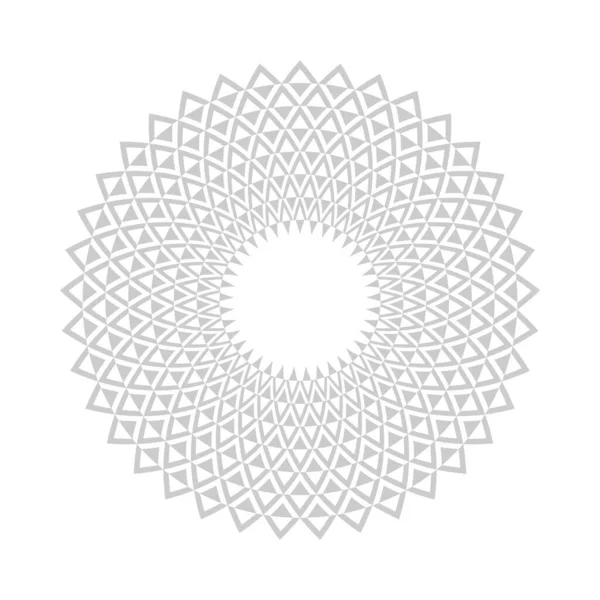 Abstraktes Geometrisches Muster Kreisform Als Dekoratives Rundes Gestaltungselement Vektorkunst — Stockvektor