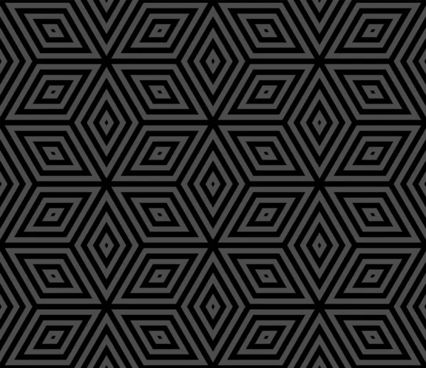 Бесшовные Геометрические Шестиугольники Алмазы Иллюзия Векторное Искусство — стоковый вектор