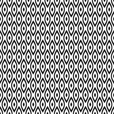 Soyut, dikişsiz siyah beyaz desen ve doku. Vektör sanatı.