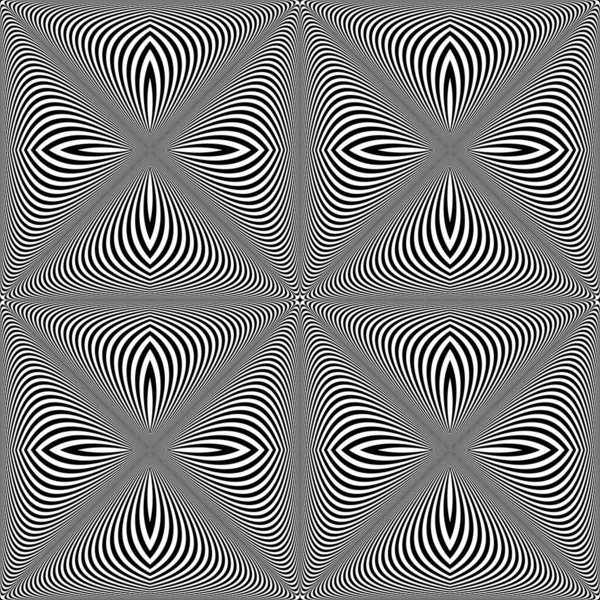 Seamless Checked Art Lines Pattern Texture Illusion Vector Illustration — Stock Vector