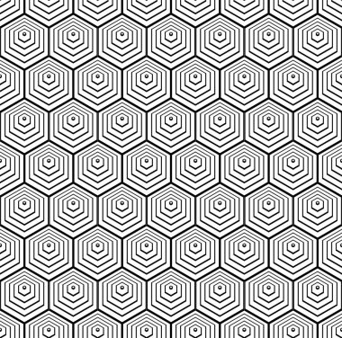Kusursuz geometrik altıgen desen ve doku. Vektör sanatı.