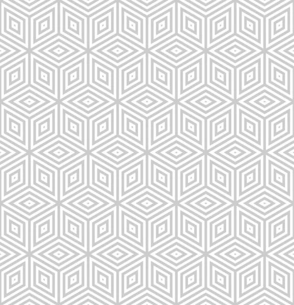 Nahtlose Geometrische Sechsecke Und Diamanten Muster Illusion Vektorkunst — Stockvektor