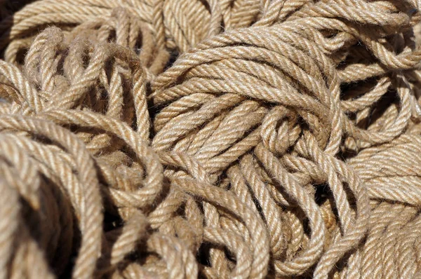 航海ロープのハンク 選択的焦点 — ストック写真