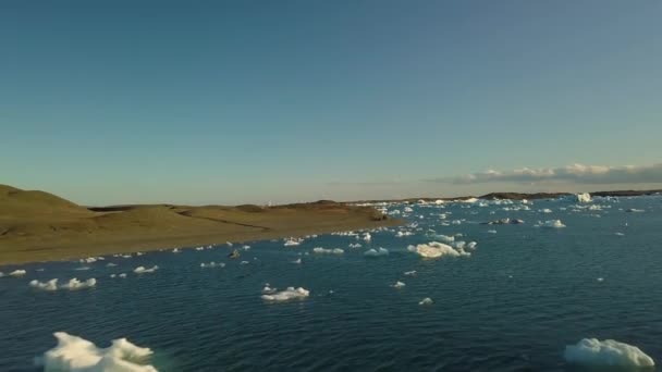 アイスランドの氷河湖 — ストック動画