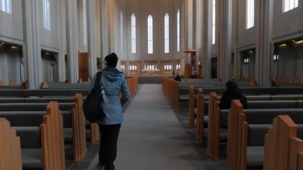 Modern Cathedral Interior — Stock Video