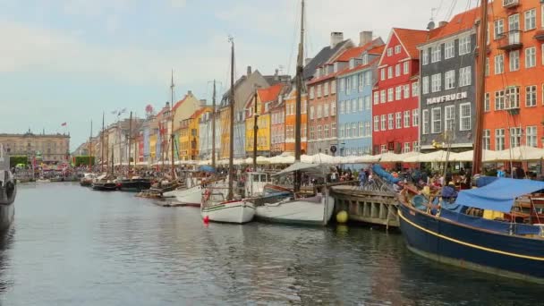 Nyhavn, Copenaghen viaggi — Video Stock