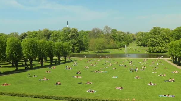 People in the park — Stock Video