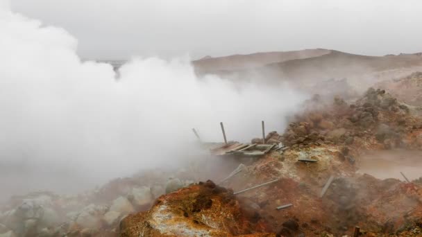 Geothermische Aktivitäten in Island — Stockvideo