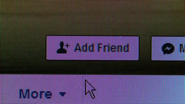 Adicionar amigo no Facebook — Vídeo de Stock