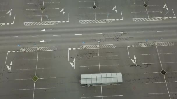 Espacio aéreo de estacionamiento vacío — Vídeo de stock