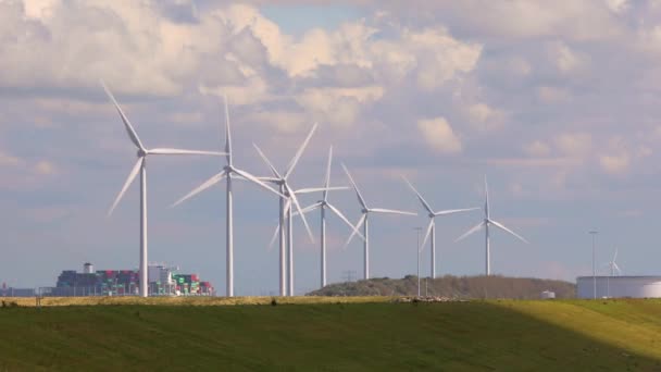 风力 tubine 发电机 — 图库视频影像