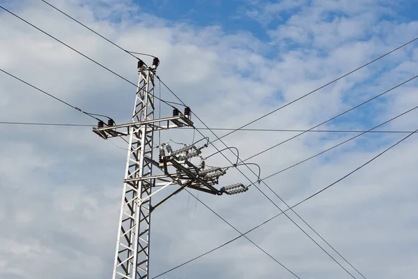 Electic lines mast — Stock Photo, Image