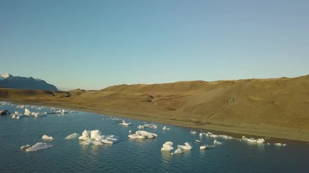 Ledové jezero na Islandu — Stock video