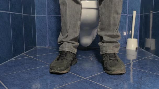 Assis sur les toilettes — Video