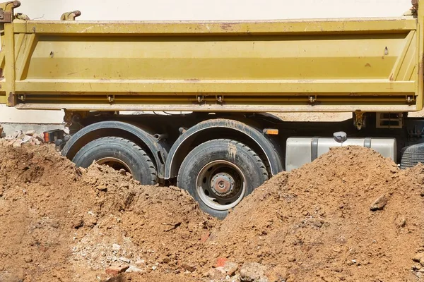 Truck at construction site — Stock Photo, Image