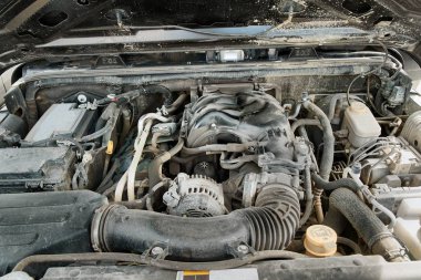 Araba motoru detayı