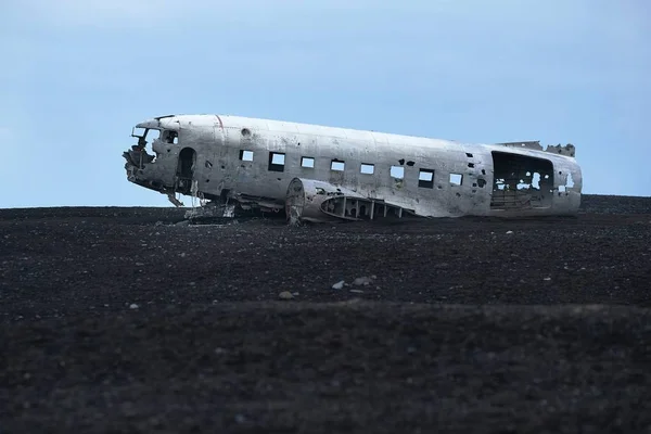 Naufragio aereo in Islanda — Foto Stock