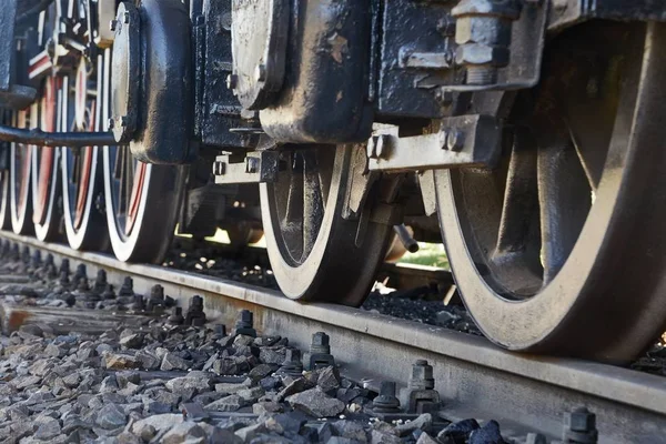 Dettaglio locomotiva a vapore — Foto Stock