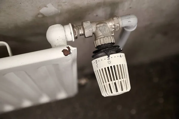 Radiator Detail Een Kamer Verwarming — Stockfoto