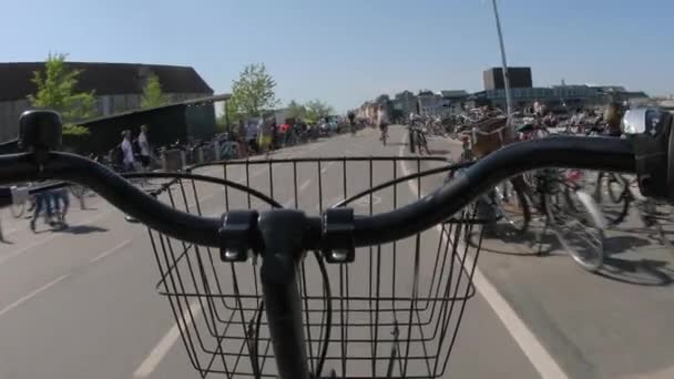 Mit dem Fahrrad unterwegs — Stockvideo