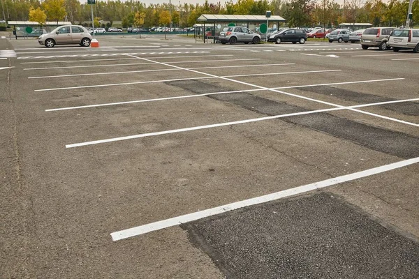 Empty Places Parking Lot — Stock Photo, Image