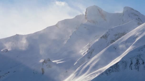 Schneesturm vertreibt Schnee — Stockvideo