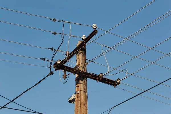Elektrische lijn Post — Stockfoto