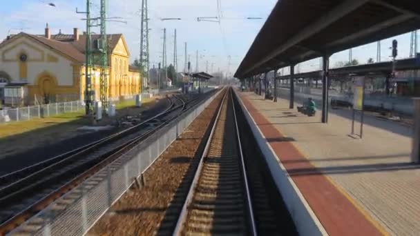 Ferrocarril vista — Vídeo de stock