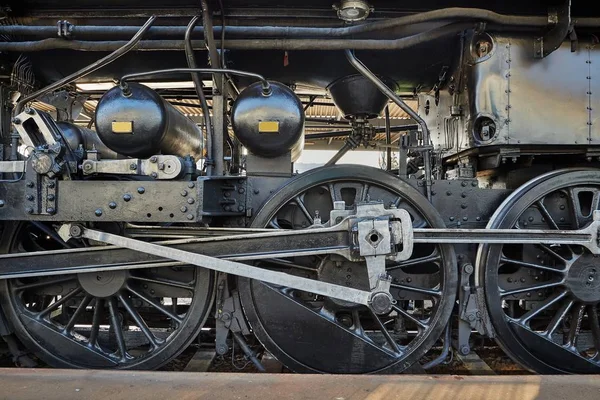 Dettaglio locomotiva a vapore — Foto Stock