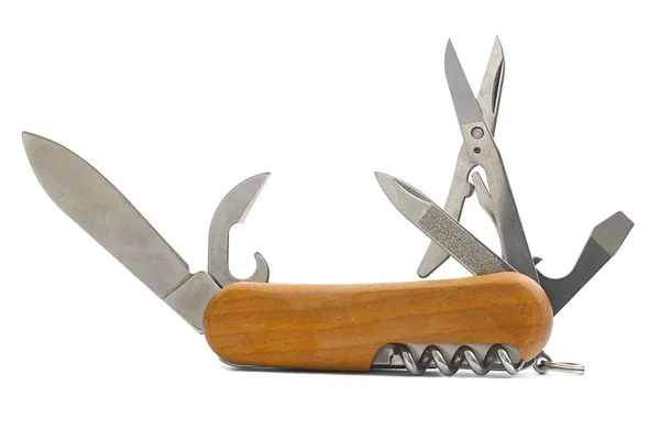 Ελβετικό μαχαίρι ανοιχτό — Φωτογραφία Αρχείου