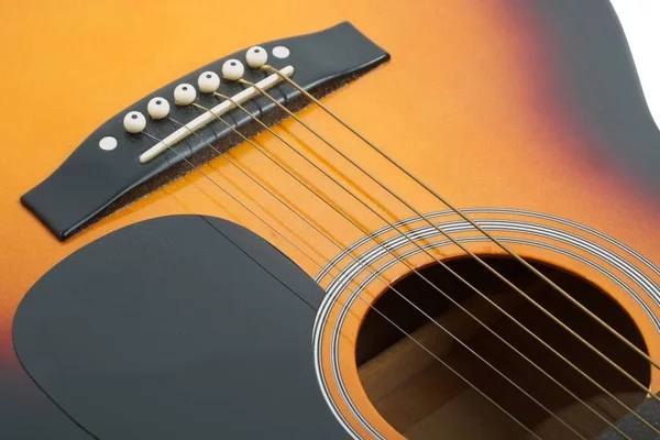 Szczegóły gitary akustycznej — Zdjęcie stockowe