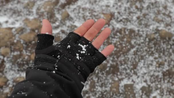 Queda de neve gelada — Vídeo de Stock