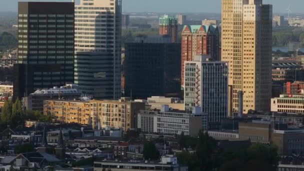 Rotterdamský panoramatický výhled — Stock video