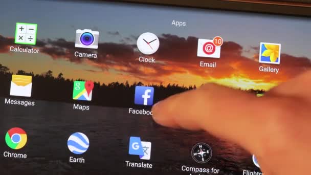 Видалення Facebook App — стокове відео