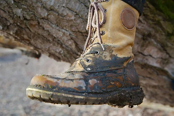 Boots used outdoors — Stock Photo, Image