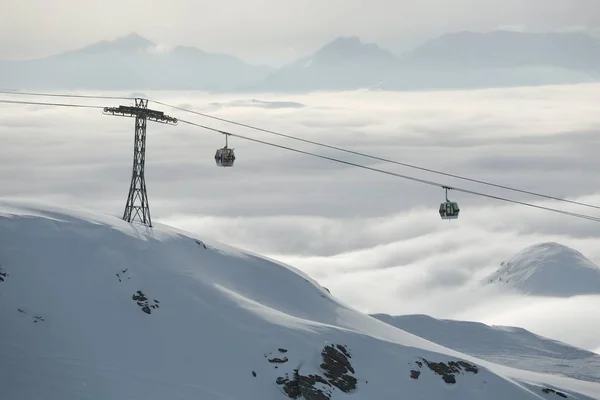 Skipisten von oben — Stockfoto