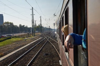 Tren yolculuğu ile buharlı lokomotif